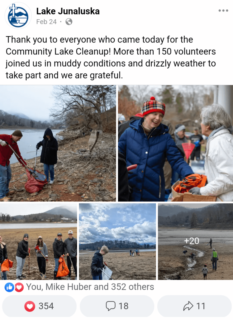 Community Lake Cleanup Post