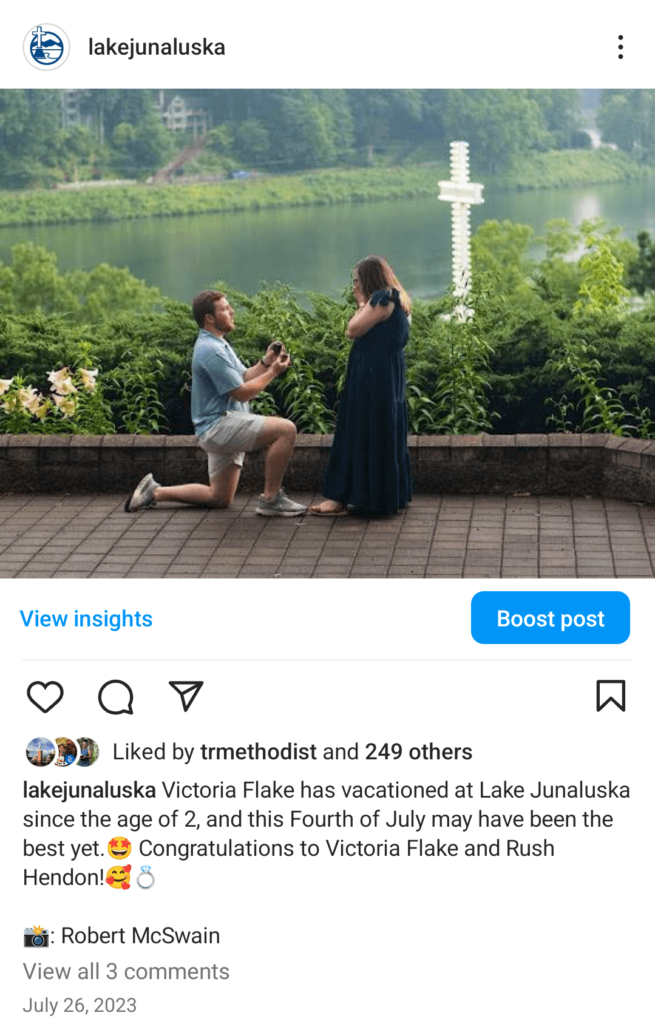 July Proposal at Inspiration Point (Photo Submitted)